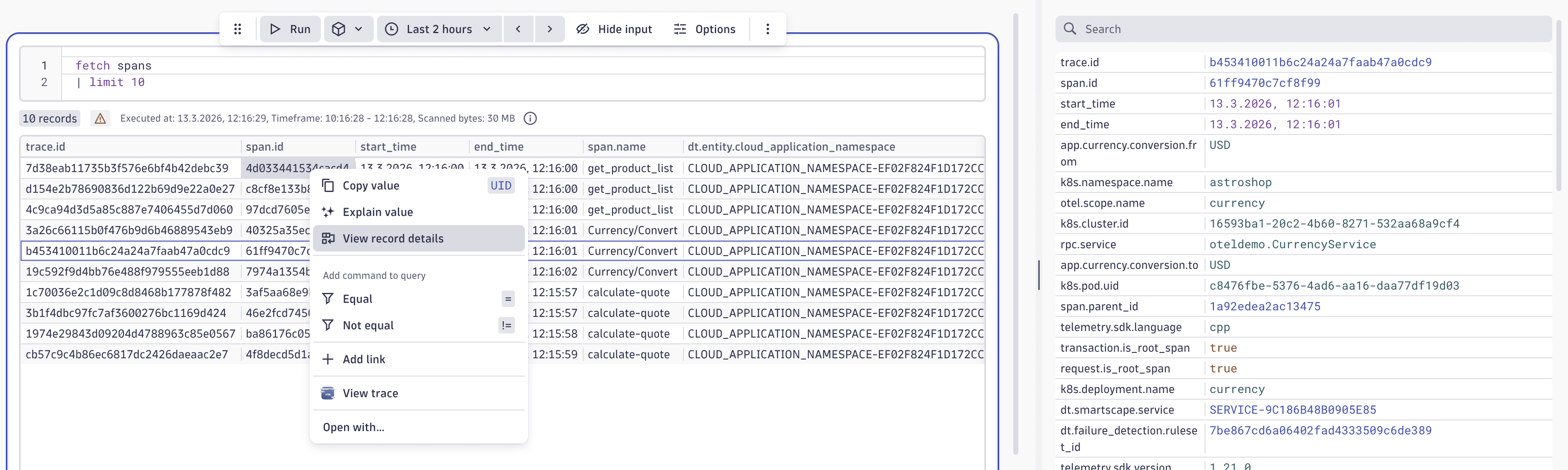 "View record details" in Dashboards and Notebooks table visualizations