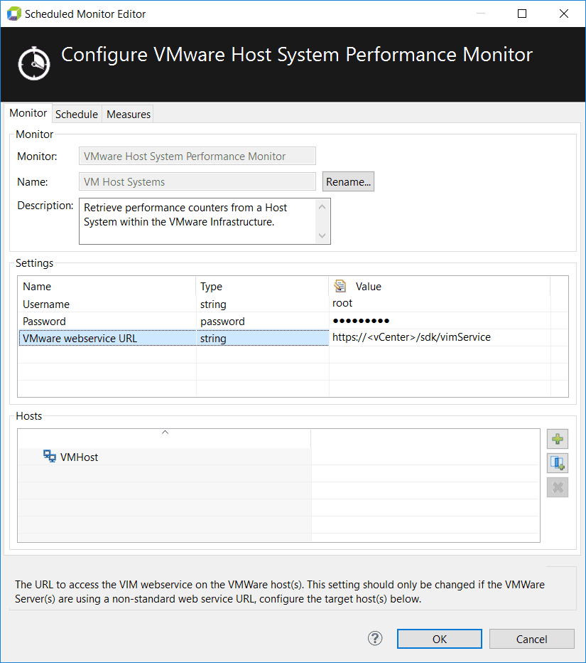 VMware host system performance monitor