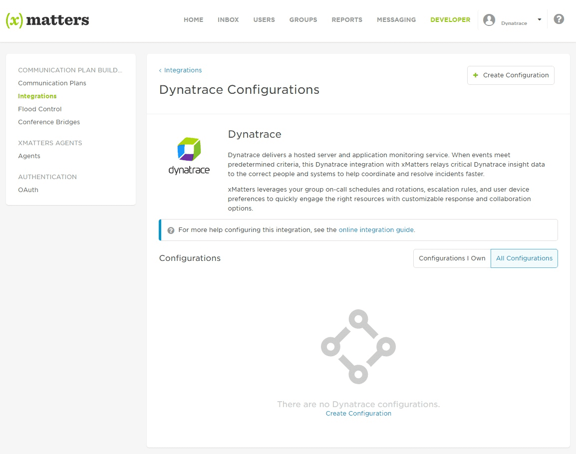 xMatters integration Dynatrace Documentation