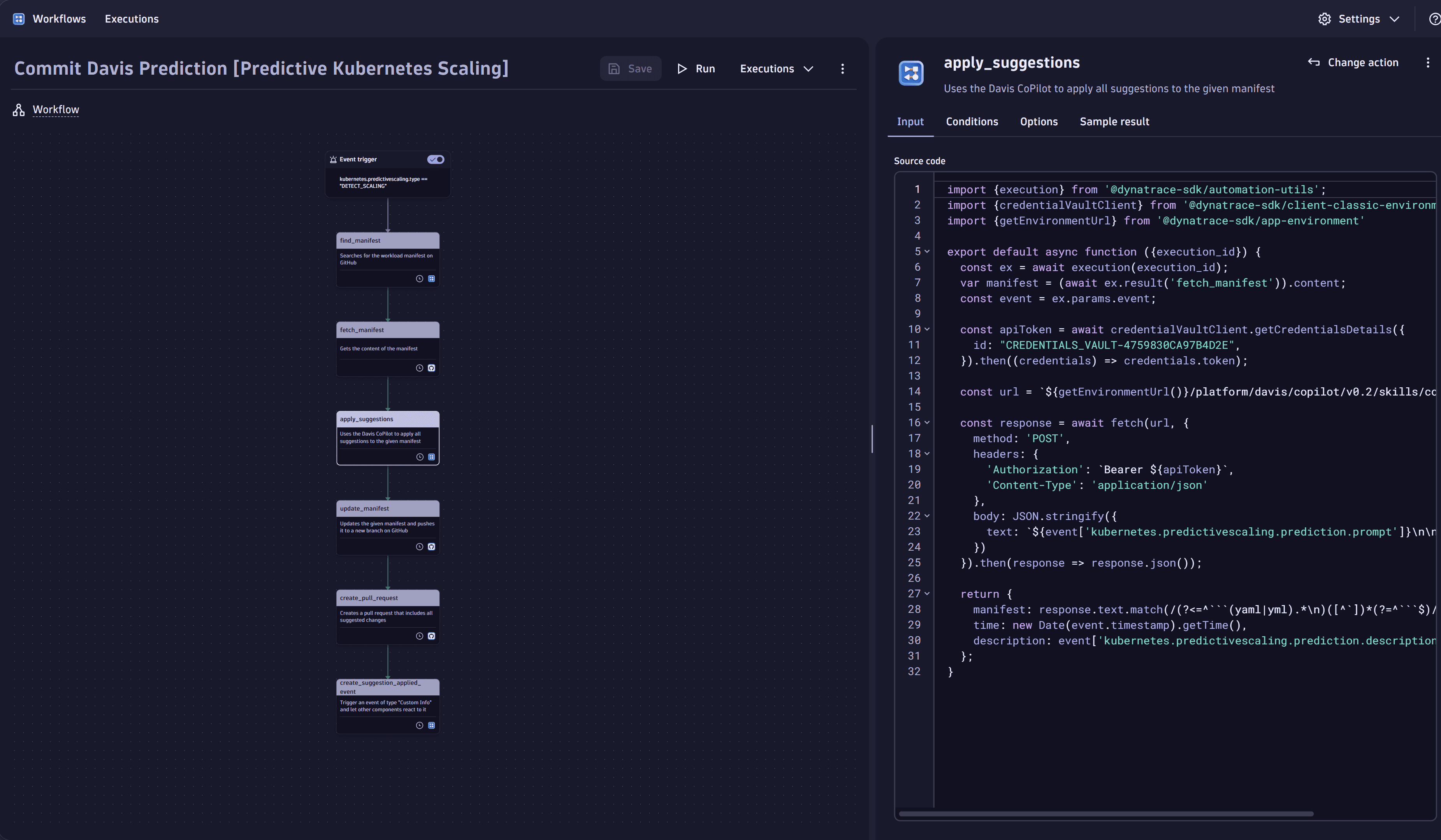 Use case: Predictive Autoscaling for Kubernetes Workloads - Commit Davis Prediction workflow -apply suggestions