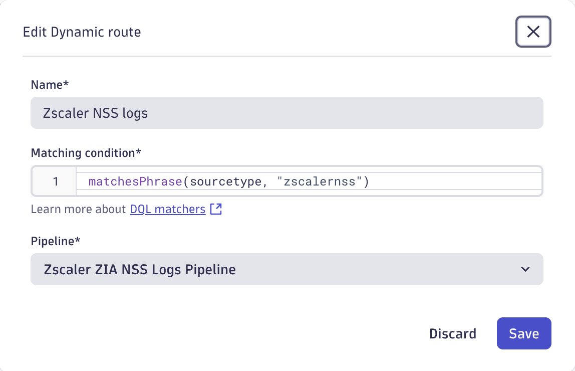 Logs dynamic route