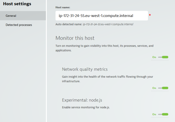 enable service monitoring enable