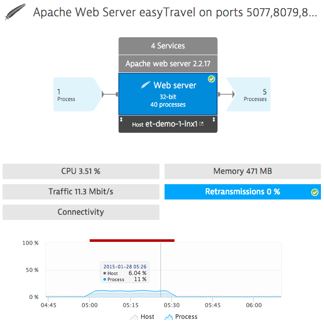 Network monitoring in the cloud by looking at connections