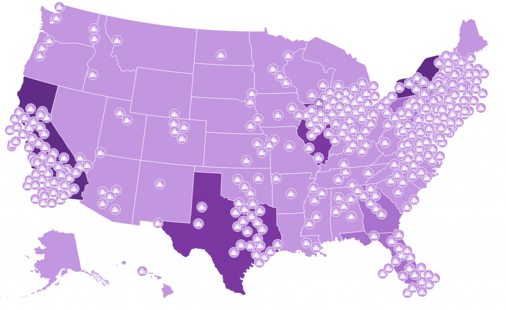 Geo-location of US-based customers