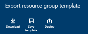 Export resource group template