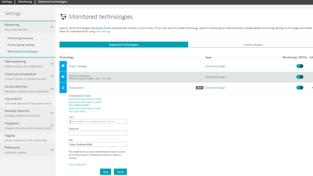 Elasticsearch monitoring