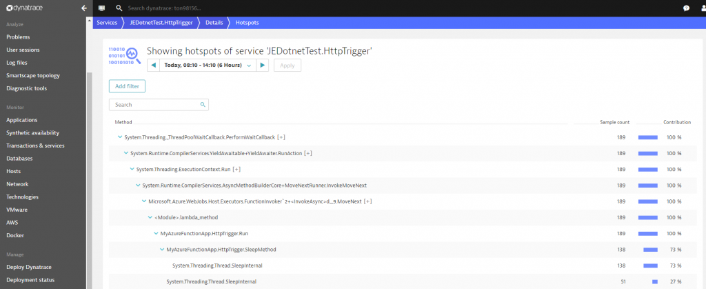 Tech preview: Monitoring Azure Functions written in C# .NET