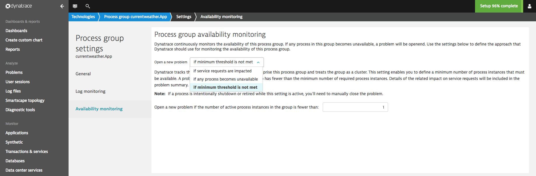 availability monitoring