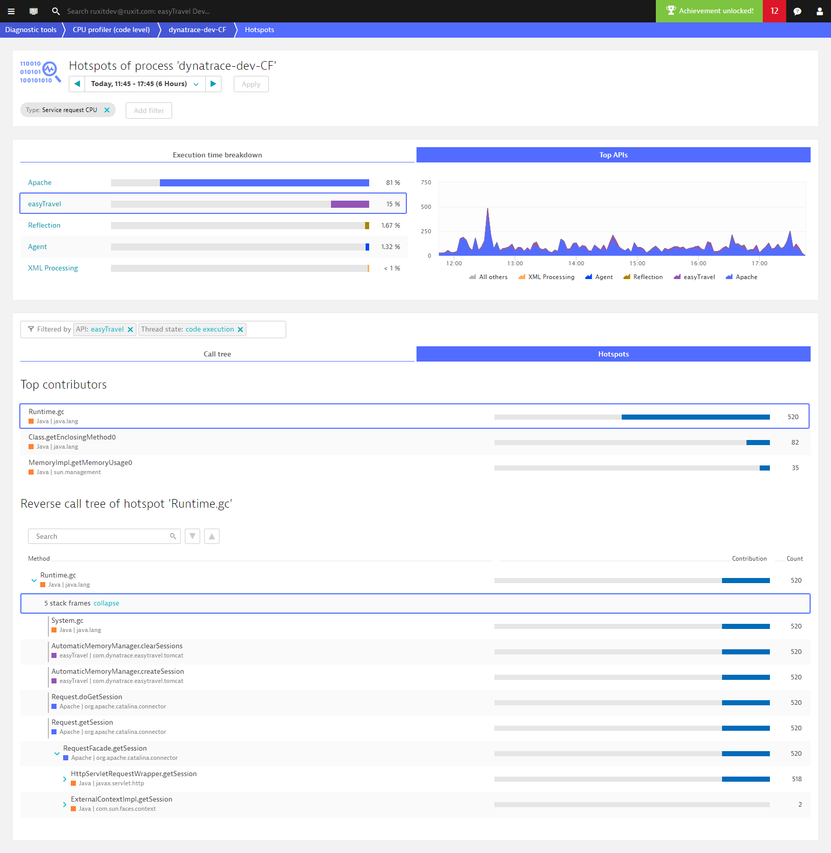 Second pass at hotspots of process after new API detection rule