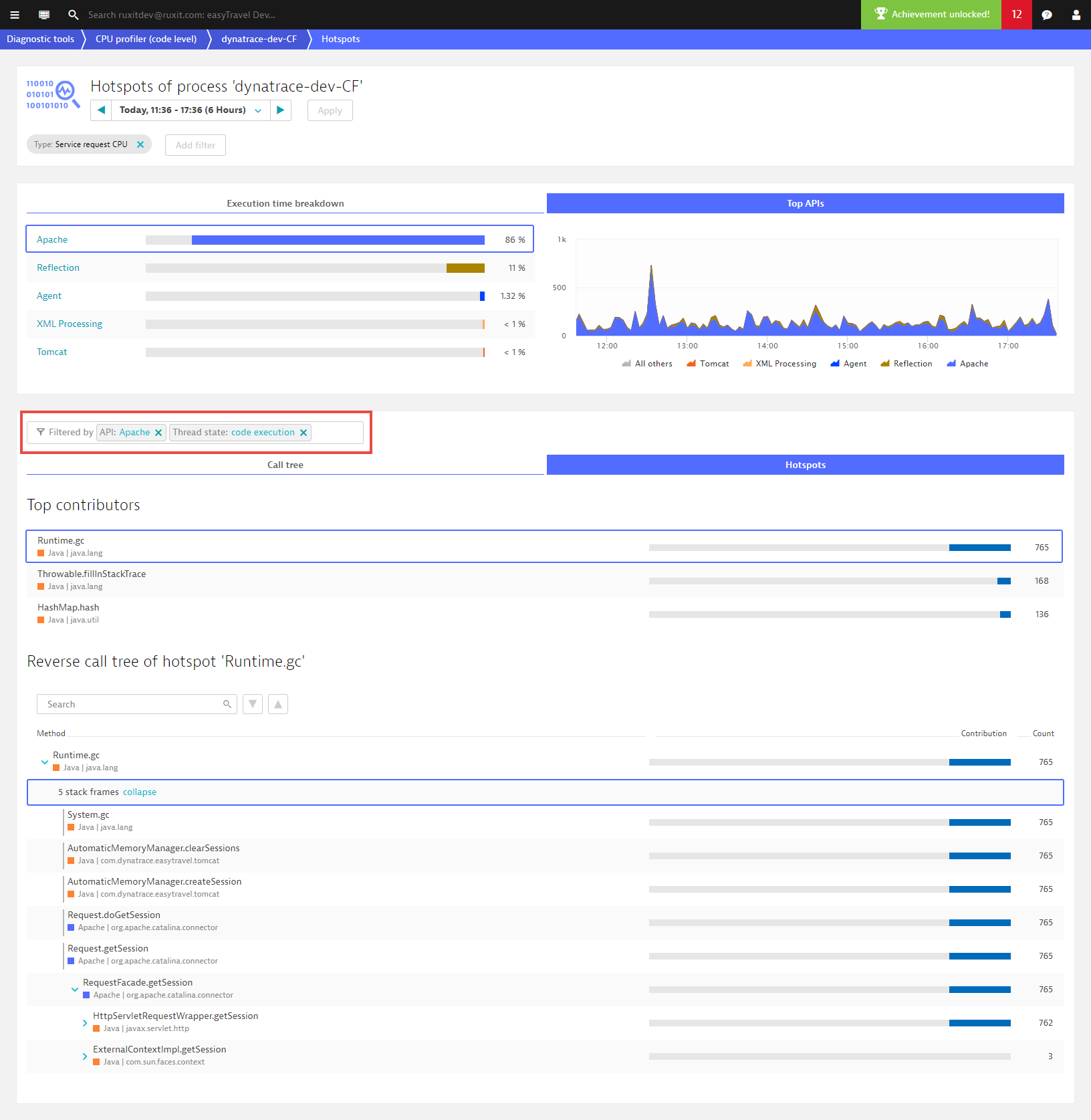 Code level view filtering