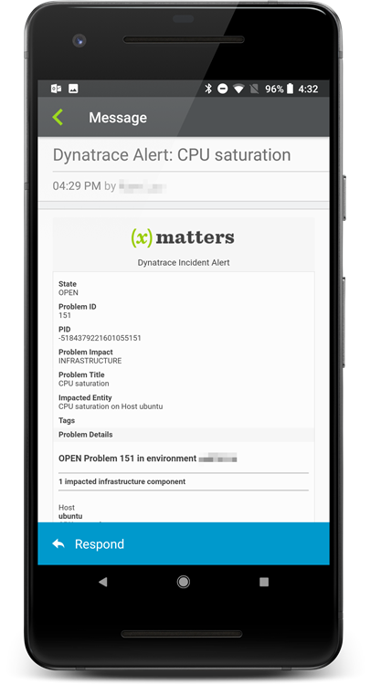 xMatters mobile app