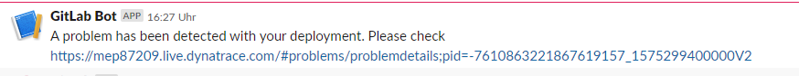 Synop Operator can tag the Synthetic test which makes routing of detected problems easier, e.g: sending problems to a specific team slack