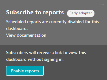 Enable reports