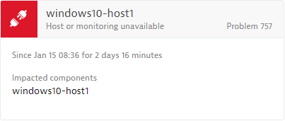 "Host or monitoring unavailable" problem