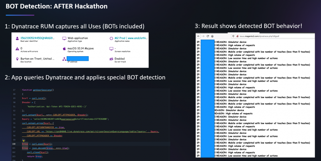 Bot detection app based on Dynatrace RUM data to put an end of unfair raffles 😊