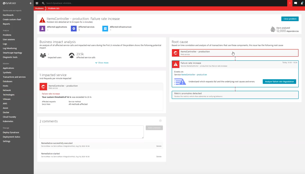 Leveraging ServiceNow and Dynatrace