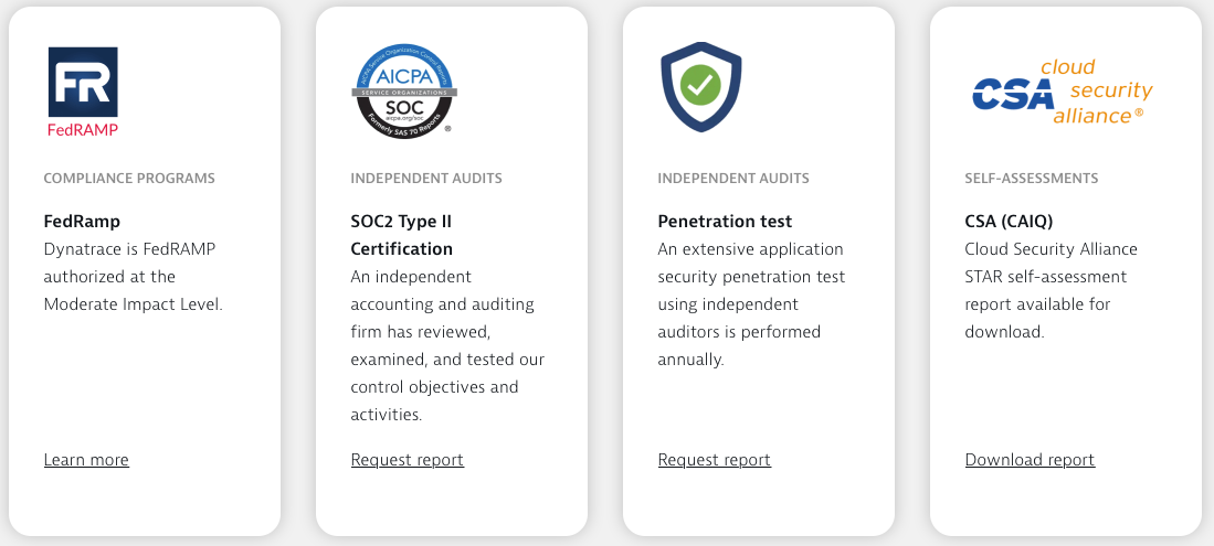 Dynatrace security audits