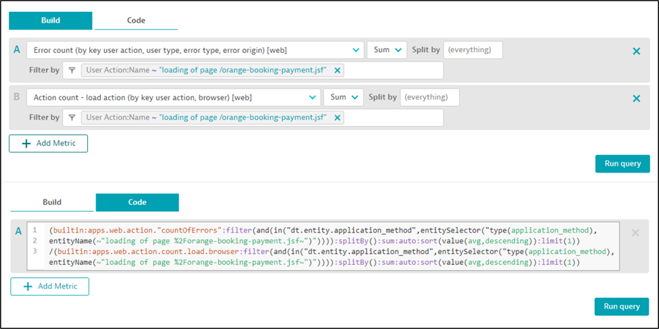 Dynatrace screenshot build code