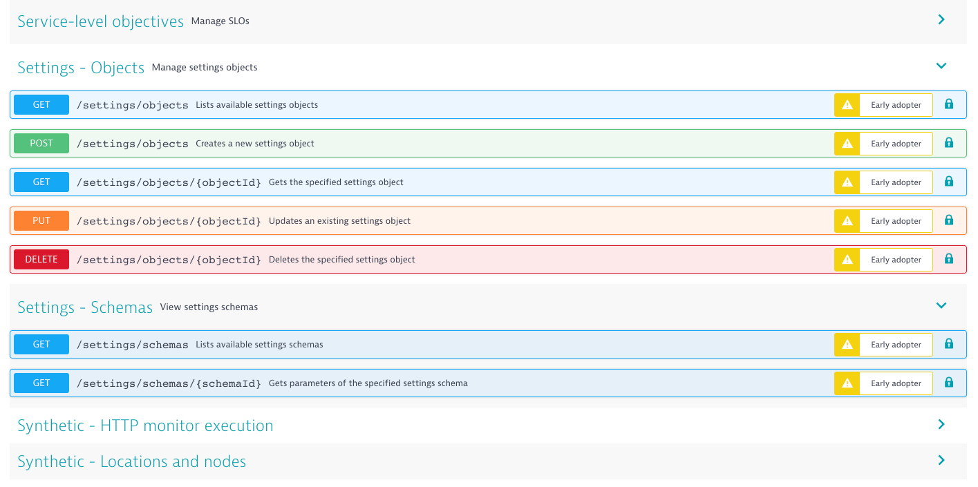 Dynatrace screenshot API endpoints