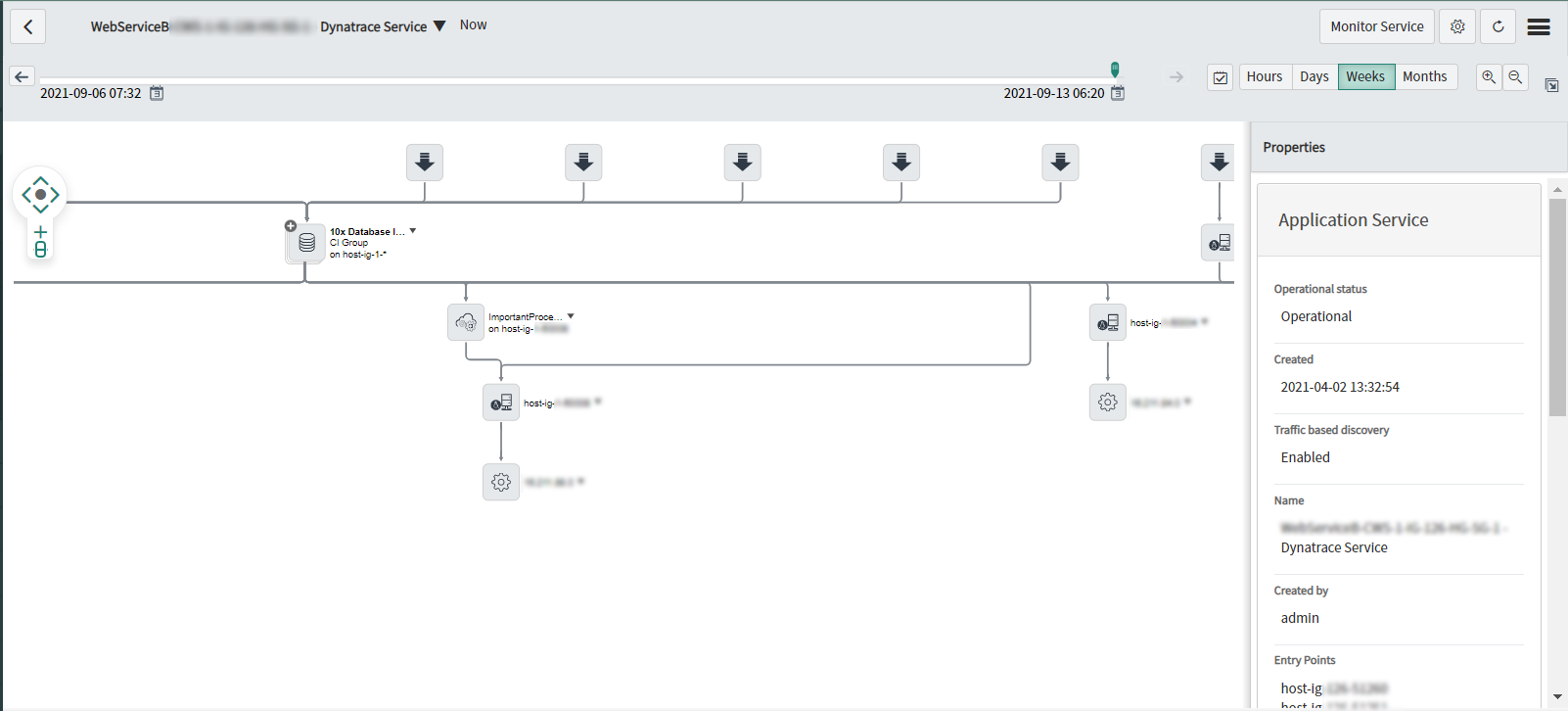 Screenshot improved service mapping