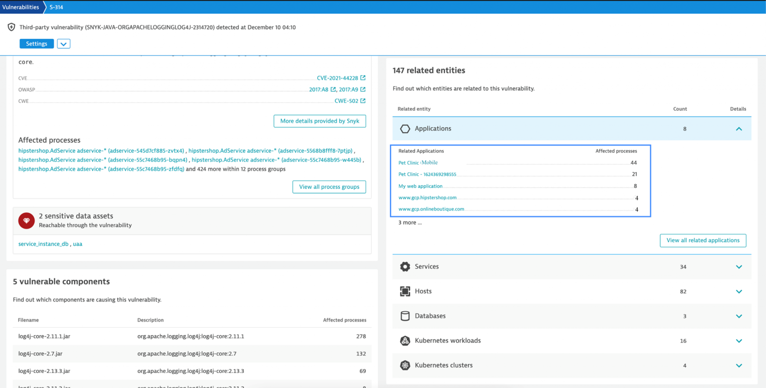 Identify and minimize the risk of Log4Shell vulnerbability