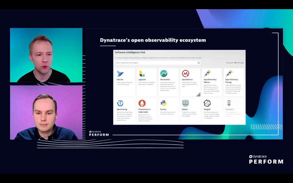 Dynatrace's open observability ecosystem including OpenTelemetry