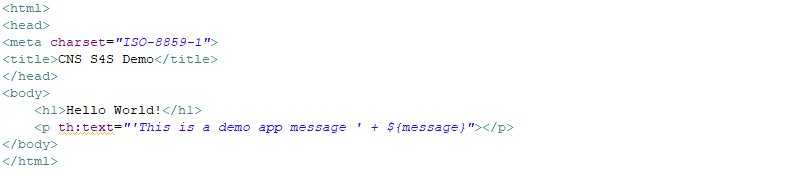 Spring4Shell example message HTML