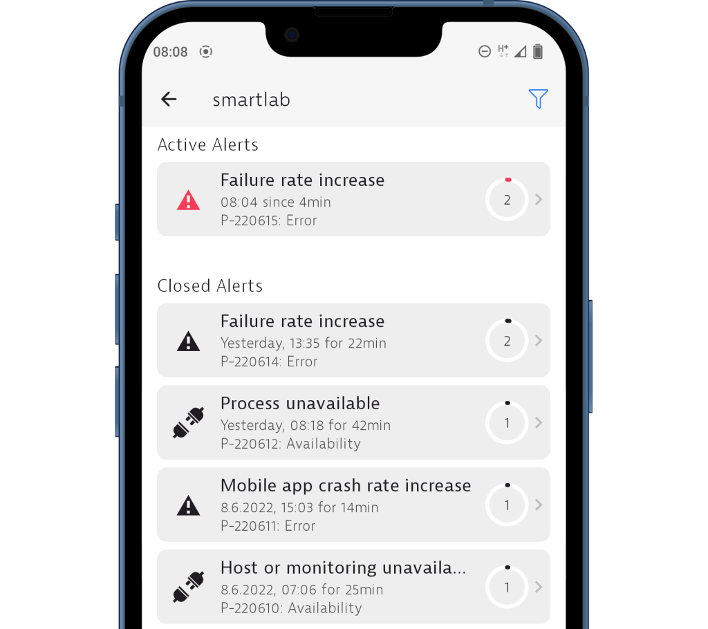 push notification in Dynatrace mobile app