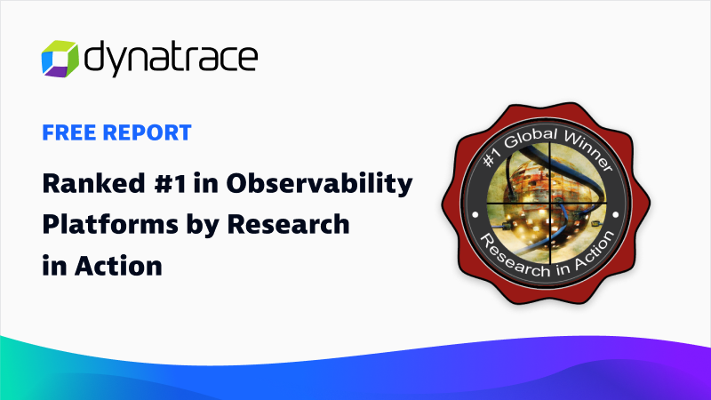 Dynatrace named global winner for best observability platform by Research in Action in their 2022 Vendor Selection Matrix™