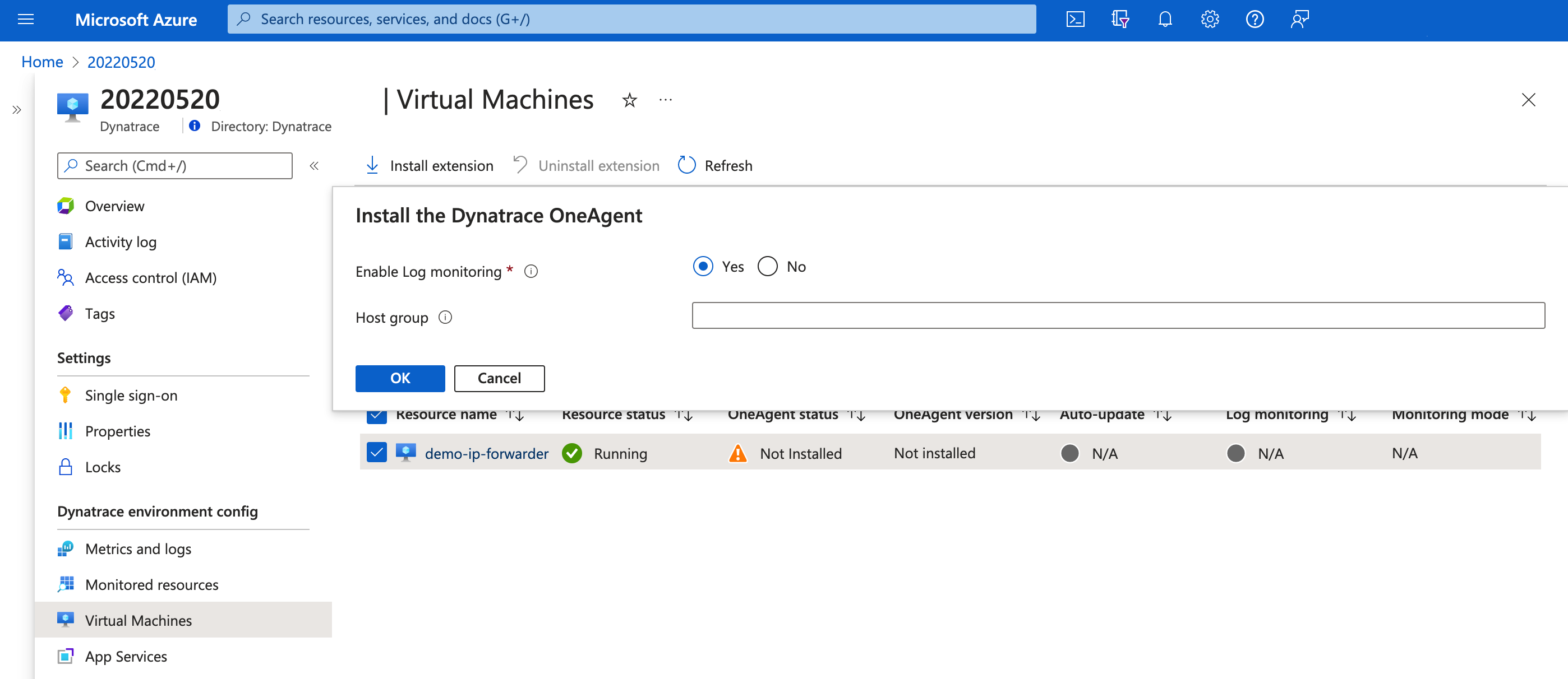 Virtial Machines Microsoft Azure screenshot
