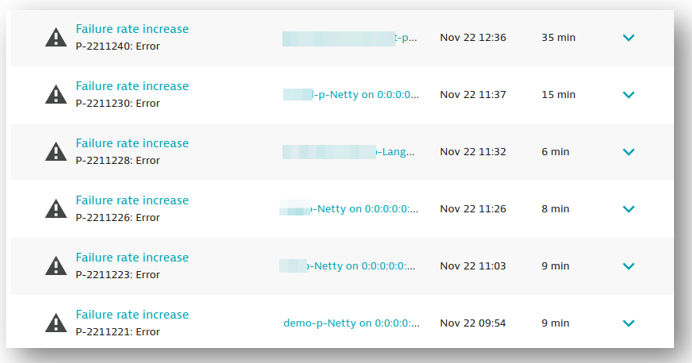 Screenshot shows high HTTP failure rate in OOMKilled out of memory investigation