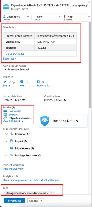 Enrich Dynatrace Application Security Attack Incident