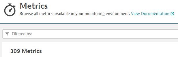 Dynatrace screenshot showing metrics