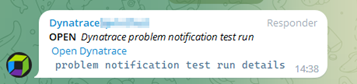 Verify telegram integration by sending a test notification