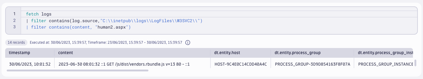 Search for MOVEit vulnerability