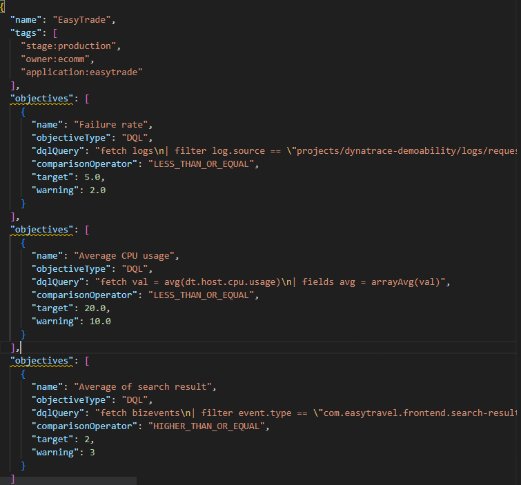 Key-value pairs in a YAML config file