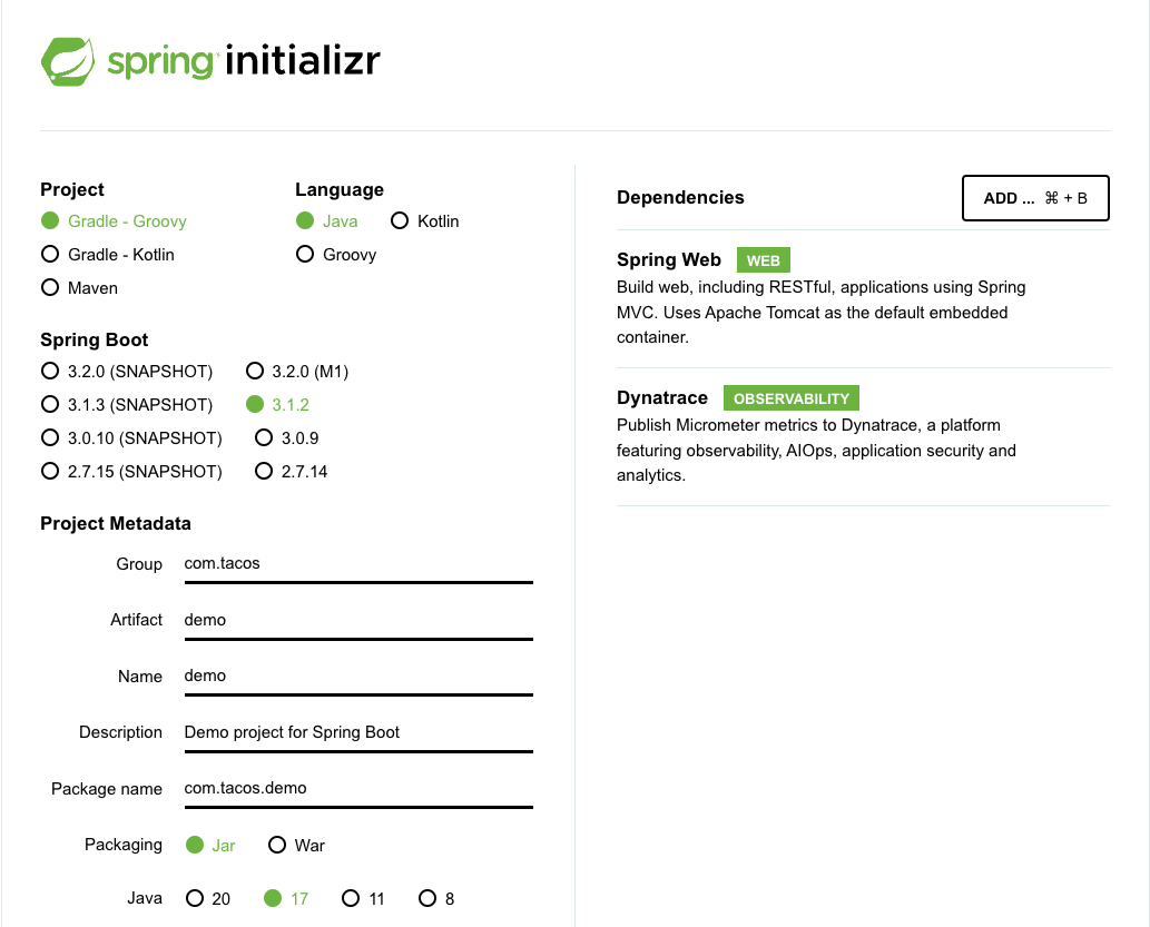 demo Spring application