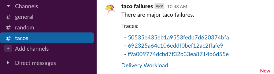 Slack notification