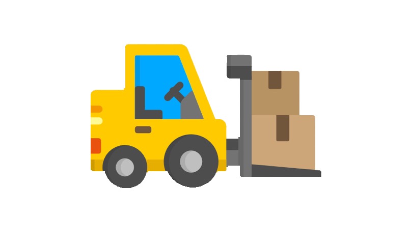 forklift representing the limits of a lift-and-shift approach to migrating from monolith to microservices