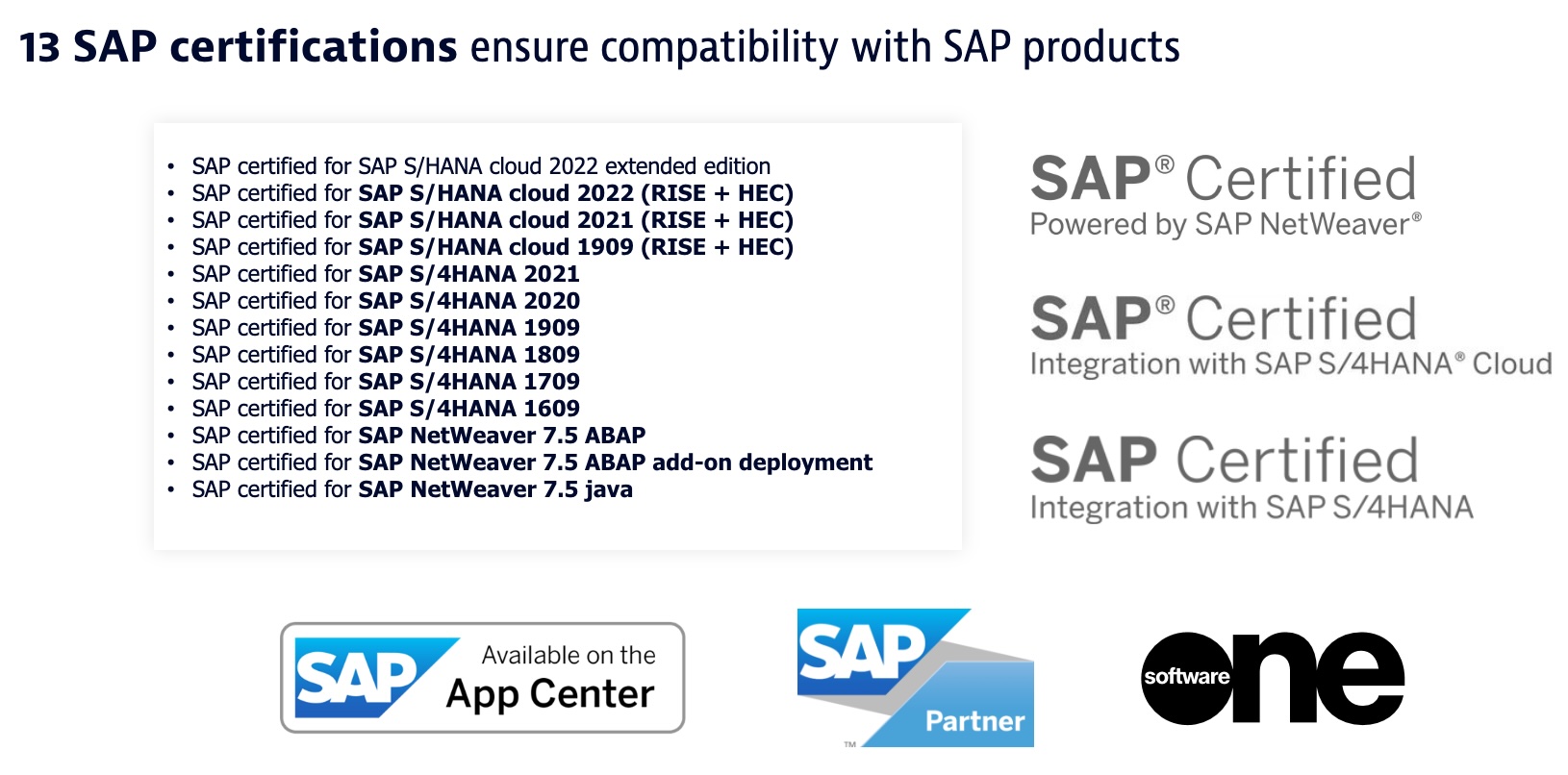 SAP certifications
