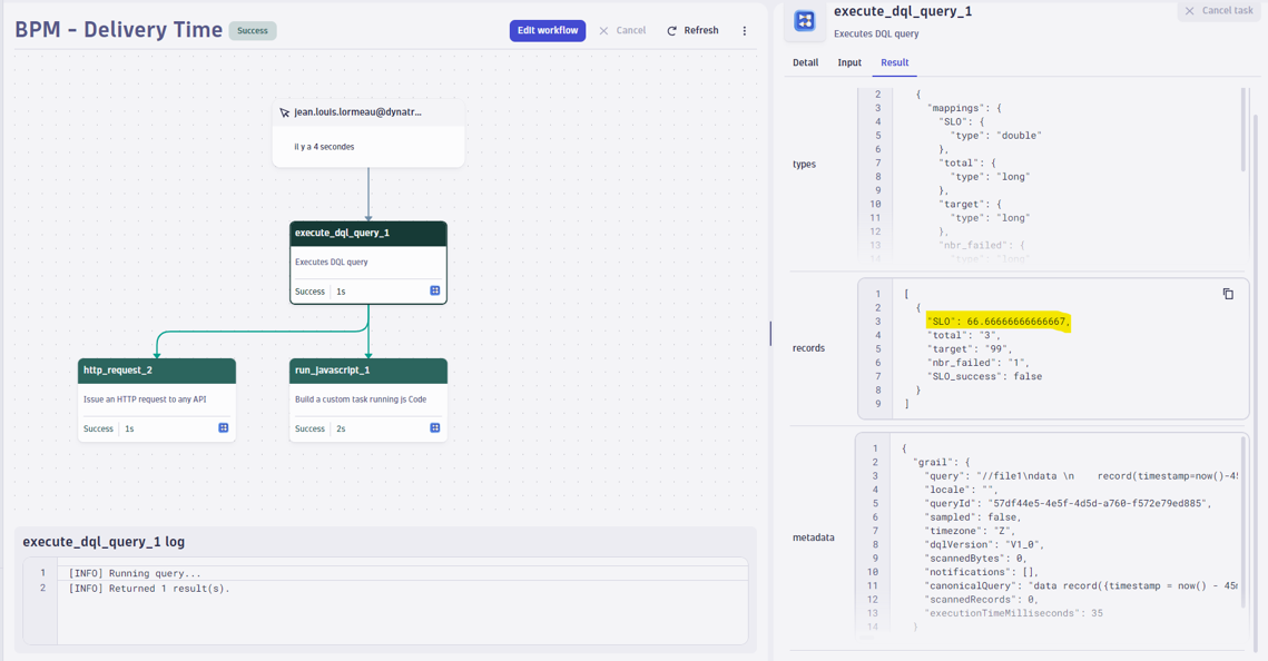 Simple workflow to automate SLO actions