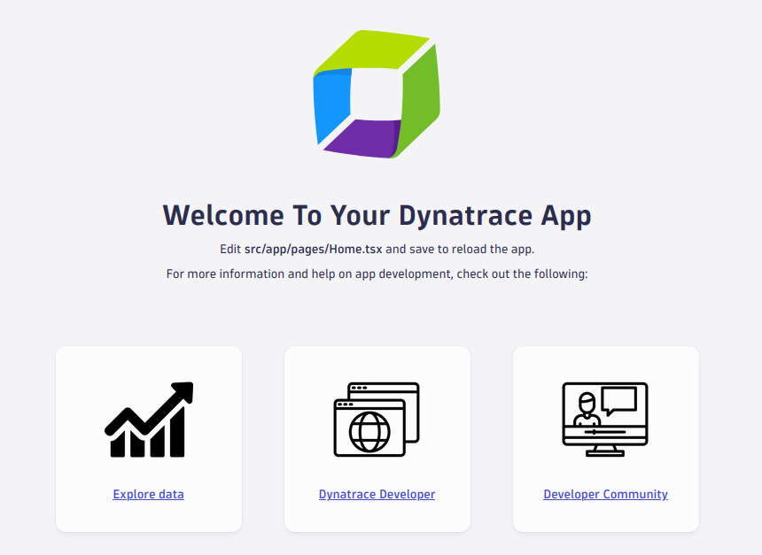 Welcome to your Dynatrace App