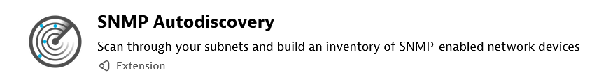 The SNMP Autodiscovery extension can be enabled in Dynatrace Hub.