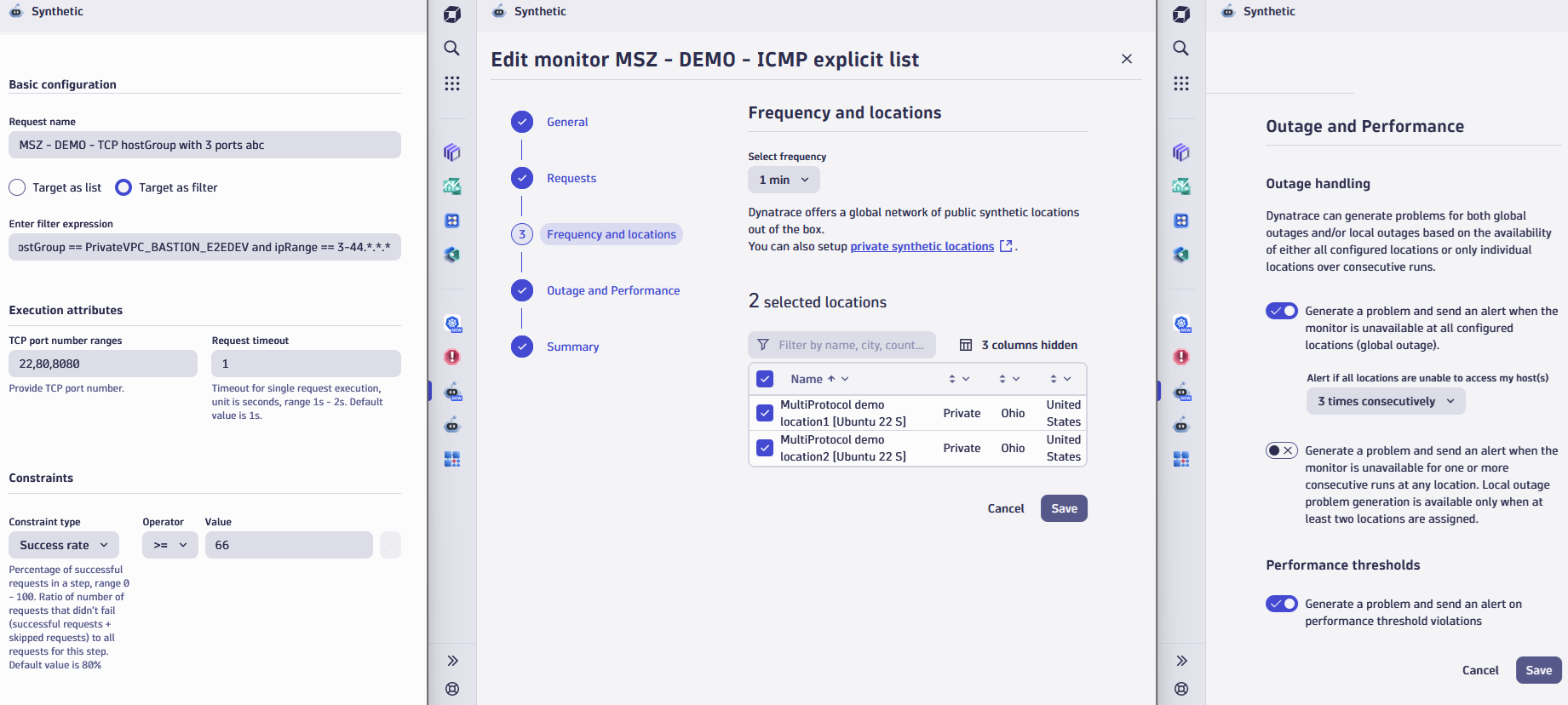 Figure 3. Example NAM TCP test configuration