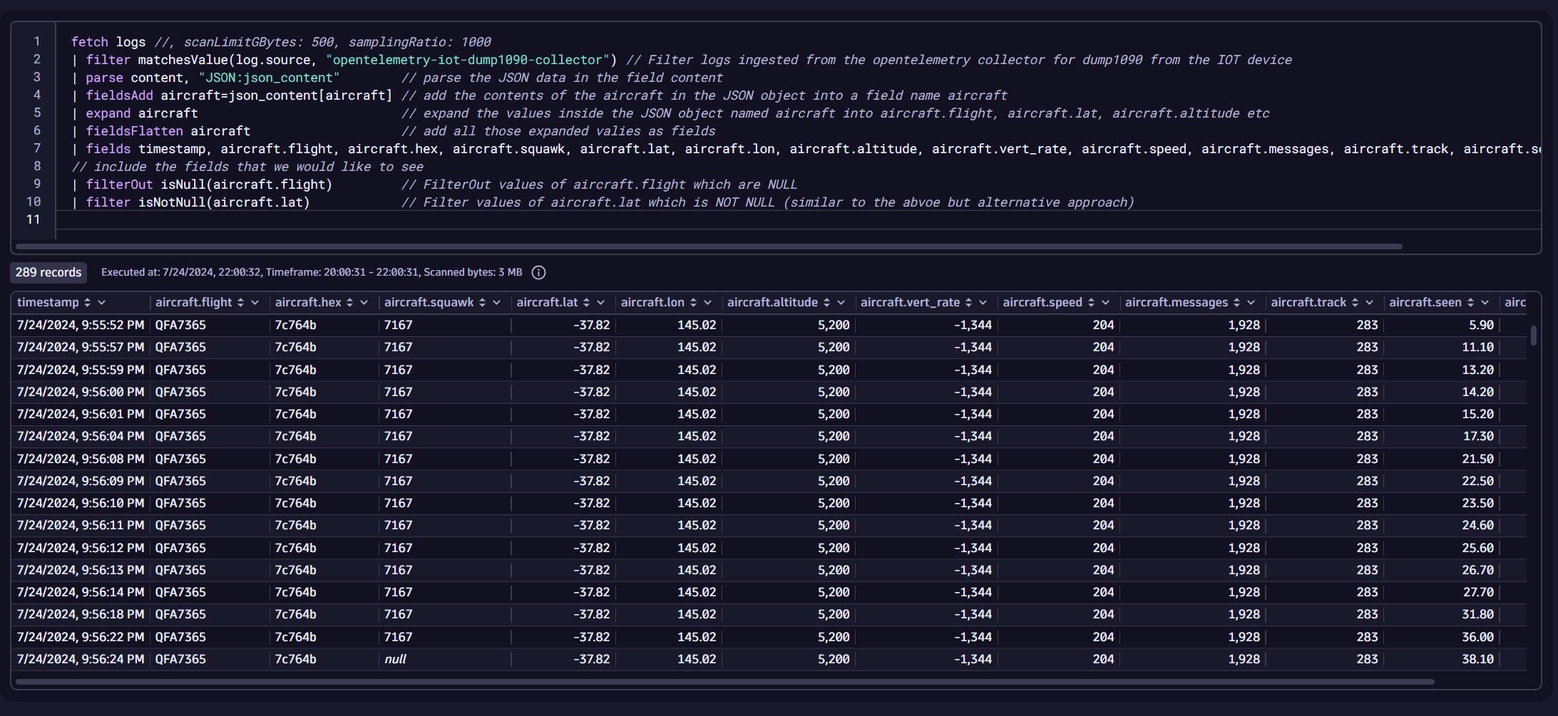 Parsing JSON files in DQL using simple built-in commands