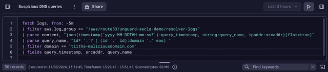 Dynatrace AutomationEngine DQL query