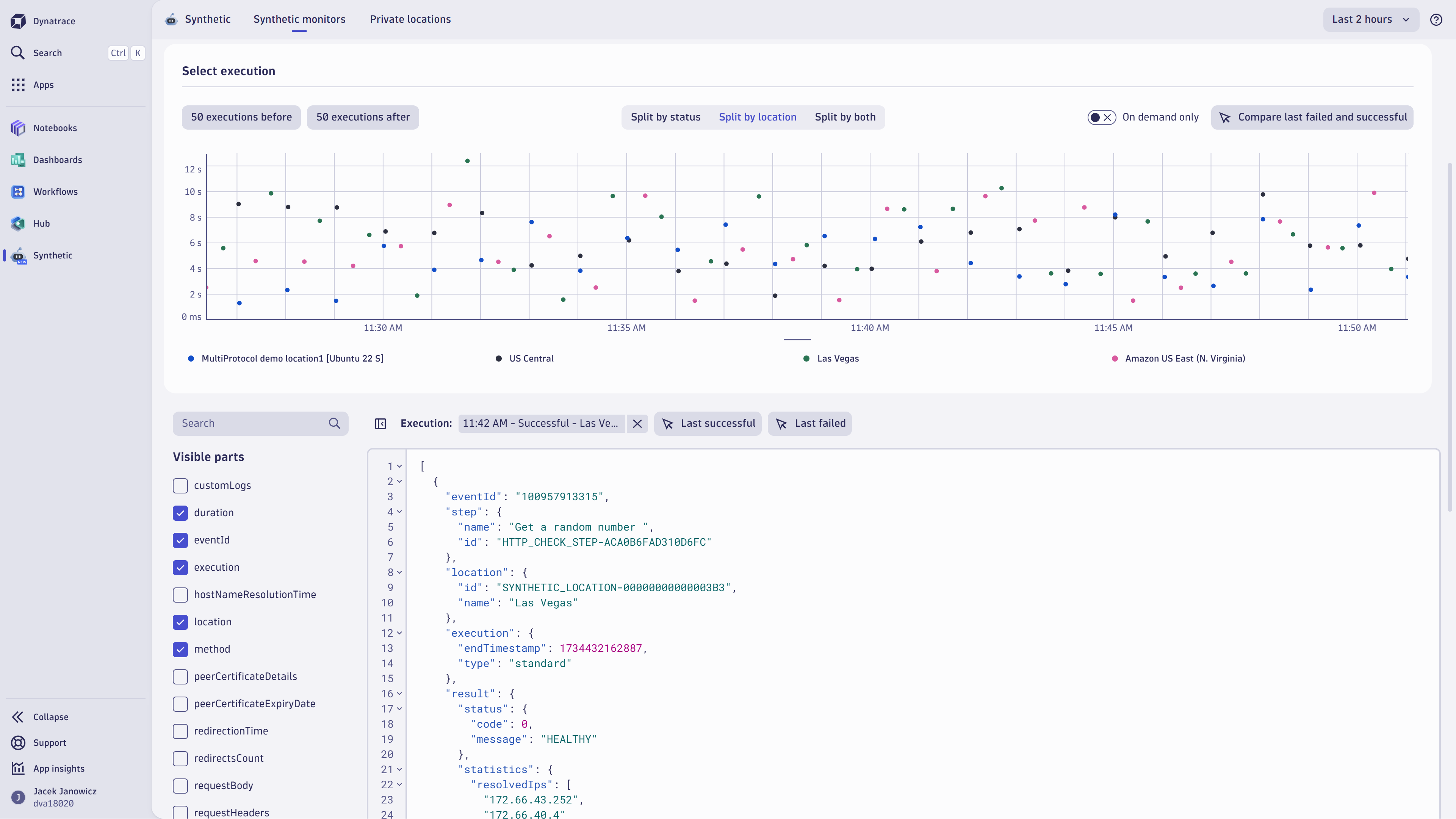 Figure 2. HTTP monitor execution details