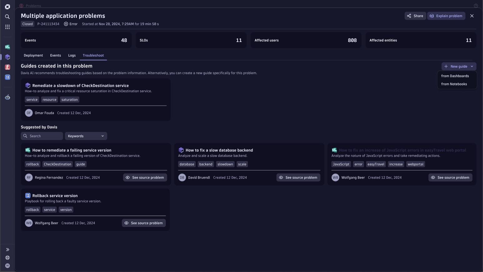 Figure 4. Harness your collective knowledge by connecting troubleshooting guides