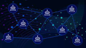multiple robot icons linked like a network on a dark background asking the question, what is agentic AI? And what is Model Context Protocol? also represents AI agent monitoring and MCP monitoring