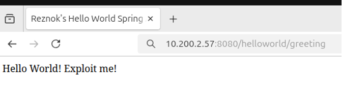 Reznok "Hello World! Exploit me!"